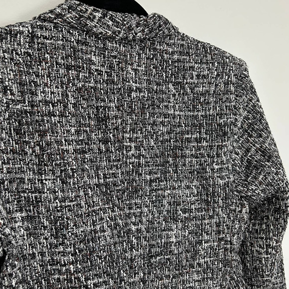 Aqua Black White Metallic Tweed Double Breasted Blazer Jacket Womens S - Picture 7 of 7
